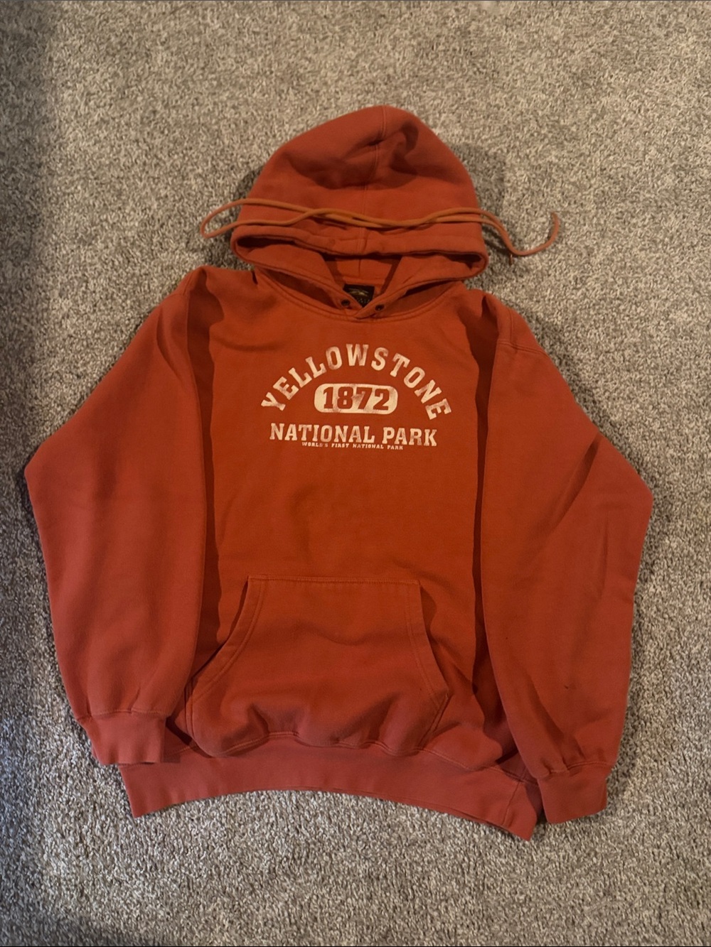 Yellowstone 1872 National Park Orange Hoodie - Prairie Mountain